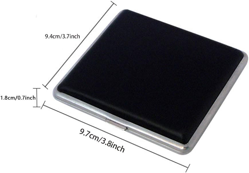 Slim Leather Cigarette Case, Double Open 20 Sticks Leather Cigarette Case, Metal Frame Black Faux Leather Cigarette Case, Men Cigarette Case Smoking Accessories, Creative Pocket Tobacco Holder, Pressure Proof Protective Cigarettes Case Slim Leather Cigarette Case, Double Open 20 Sticks Leather Cigarette Case, Metal Frame Black Faux Leather Cigarette Case, Men Cigarette Case Smoking Accessories, Creative Pocket Tobacco Holder, Pressure Proof Protective Cigarettes Case